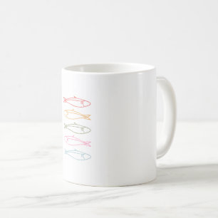 Café logotipo de taza de especialidad sardinas para caf