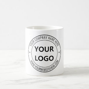 Café Logotipo Nombre de Empresa Sitio Web Taza de Negoc
