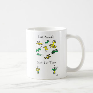 Café Los animales del amor de Moby, no los comen taza