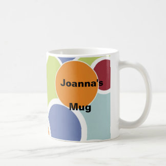 Café Los círculos retros personalizados de la taza de