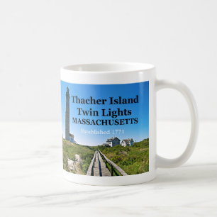 Café Luces del gemelo de la isla de Thacher, taza de