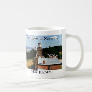 Café Luces gemelas de Navesink, taza de New Jersey