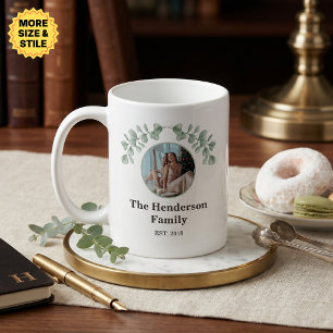 Café Lujo Tranquilo Taza de Foto de Familia Establecida