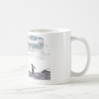 Café Luna que mira la taza de las liebres