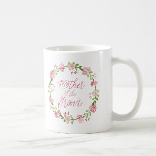 Café Madre de la taza de la guirnalda de la acuarela