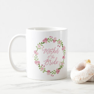 Café Madre de la taza de la guirnalda de la acuarela de