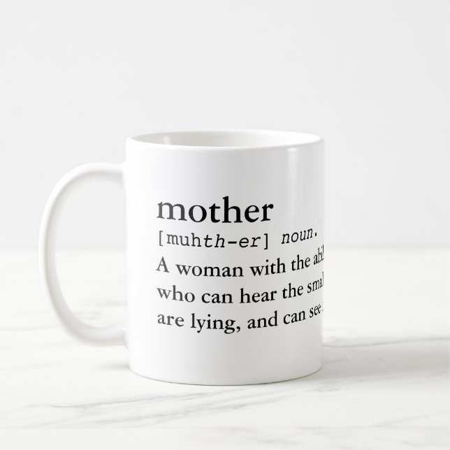 Café Madre… Definición de una taza divertida de la mamá (Izquierda)