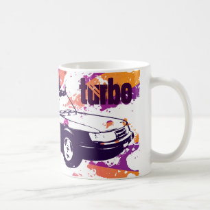 Café magenta/naranja del grunge de la taza de turbo de