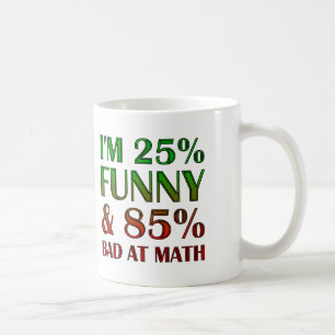 Café Mal en matemáticas graciosa taza o taquilla de via