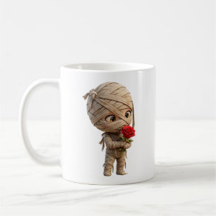 Café Mamá Adorable Sosteniendo Rosa Roja Taza de Amor d