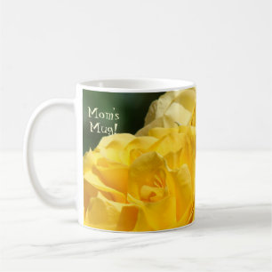 Café ¡Mamá es Mug! Flores de rosa amarilla de la taza d