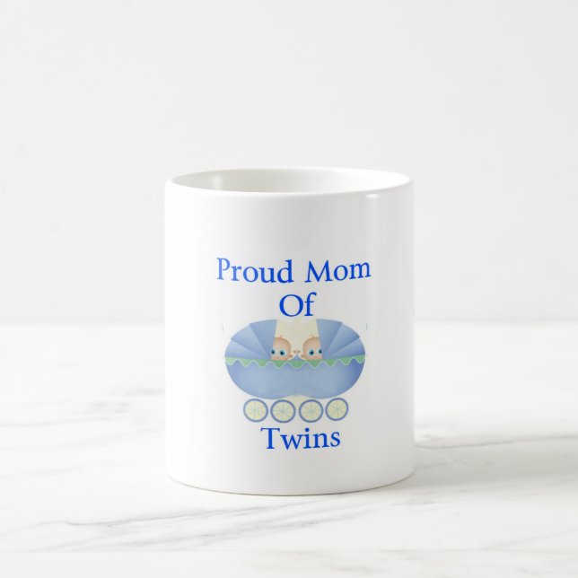Café ¡Mamá orgullosa de muchachos gemelos, taza de (Centro)