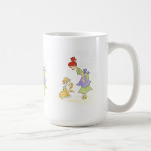 Café Mamá y gato con ratón Taza de porcelana de hueso