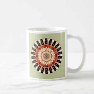 Café Mandalas del corazón de la verdad, no. 9, taza