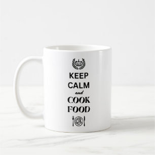 Café Mantener la calma y cocinar la taza de alimentos