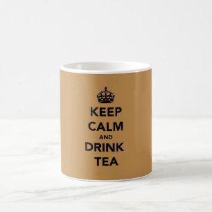 Café "Mantenga taza tranquila y de la bebida del té"