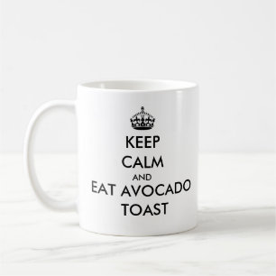 Café Mantenga tranquilo y coma la taza de la tostada