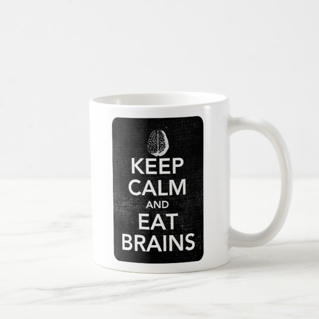 Café Mantenga tranquilo y coma la taza de los cerebros (Derecha)