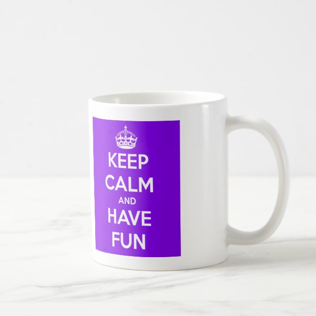 Café Mantenga tranquilo y tenga taza de la diversión (Derecha)