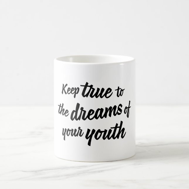 Café "Mantenga verdad a los sueños taza de su juventud" (Centro)