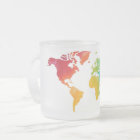 Mapa del mundo de la acuarela - taza