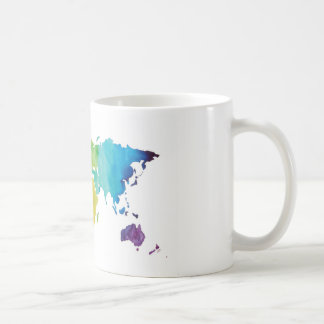 Café Mapa del mundo de la acuarela - taza