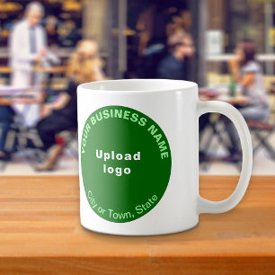 Café Marca de negocios de la ronda verde en la taza