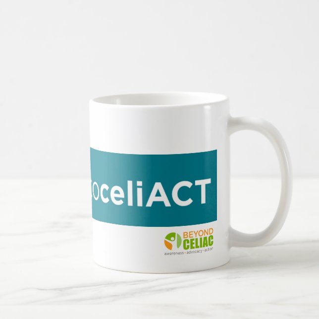 Café Más allá de la taza celiaca del #itstimetoCeliACT (Derecha)