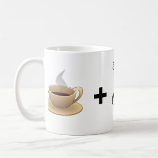 Café más la taza feliz del hombre de los iguales