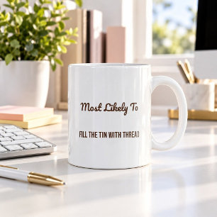Café Más Probable De Llenar La Lata Con Taza De Hilo