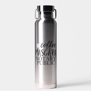 Café Mascara Notar Botella pública de agua