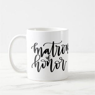 Café Matrona de la taza de la caligrafía del honor