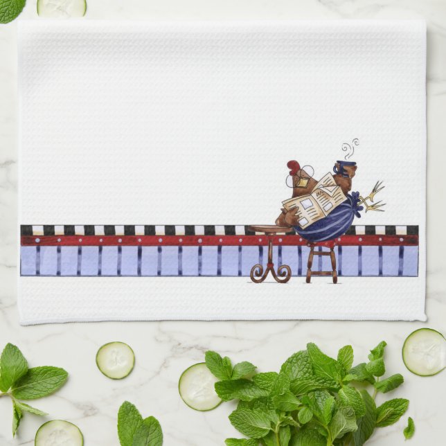 Café matutino - Toalla de cocina (Doblado)