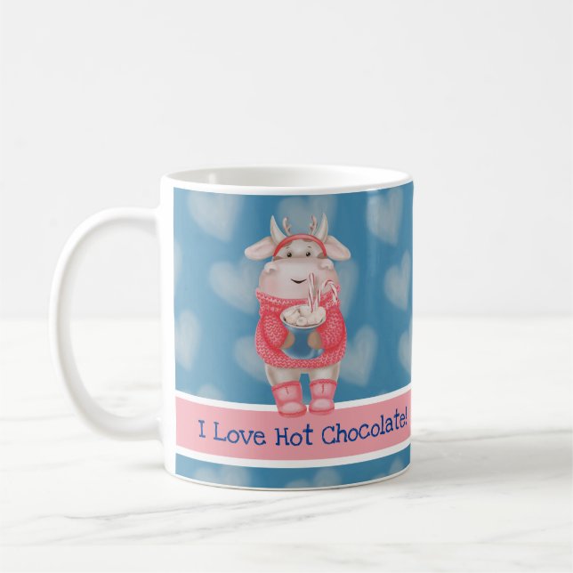 Café Me encanta la taza de chocolate caliente (Izquierda)