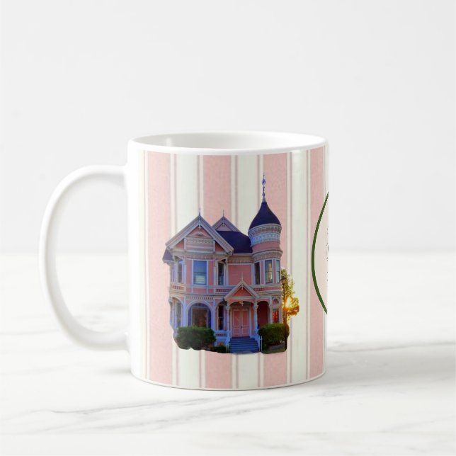 Café "Me encantan las casas victorianas" Diseño de taza (Izquierda)