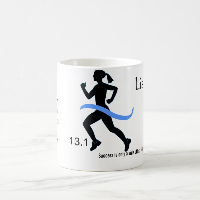 Café Media taza del maratón de las mujeres con Blue (Centro)
