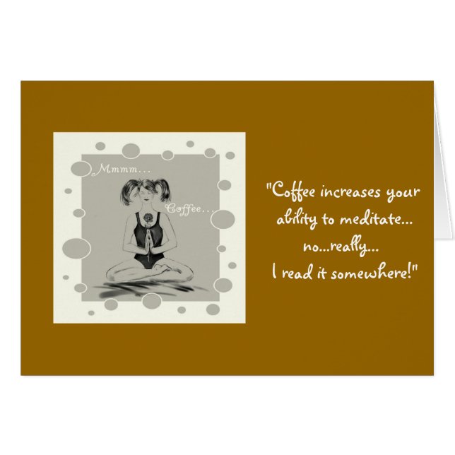 Café/meditación+Humor de la yoga (Anverso (Horizontal))