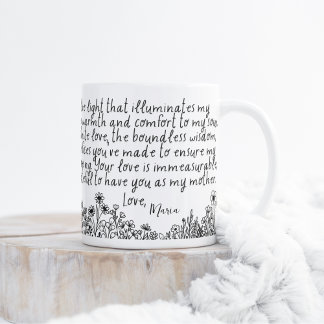 Café Mensaje especial para mamá, Taza de gratitud