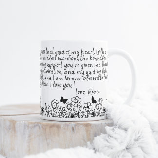 Café Mensaje especial para mamá, Taza de gratitud