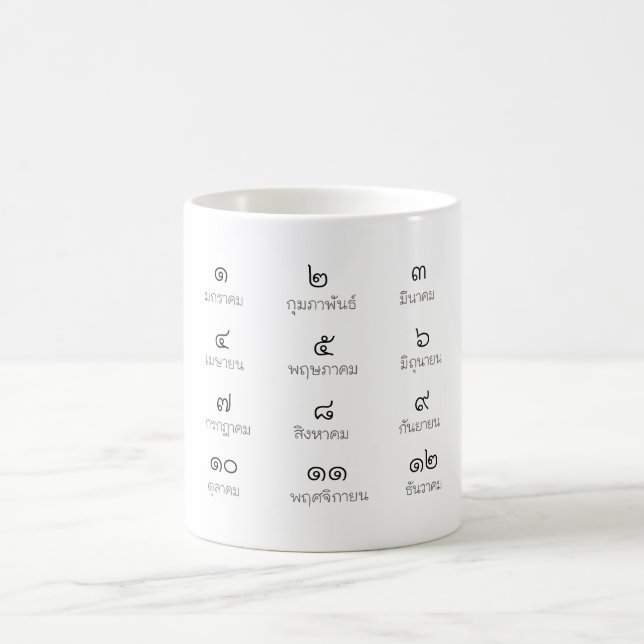 Café Meses tailandeses de taza (Centro)