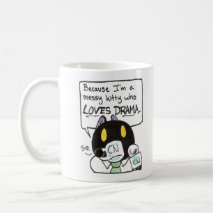Café Mesy Kitty a quien le encanta la taza de teatro
