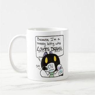 Café Mesy Kitty a quien le encanta la taza de teatro