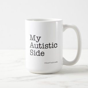Café Mi lado ADHD Mi lado autista Taza divertida de dos