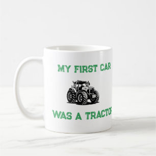 Café Mi Primer Coche Era una Taza de Tractor Divertida 