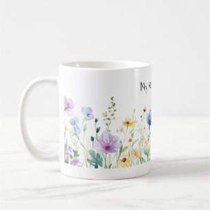 Café Mi Taza de Serenidad con Flores Bonitas