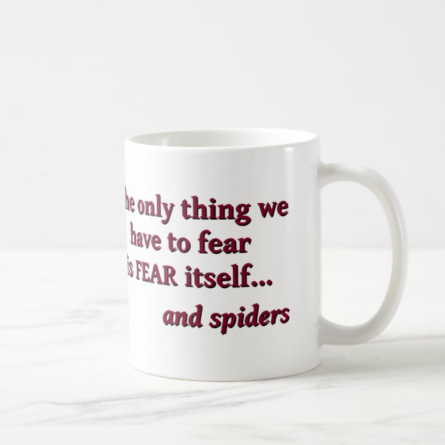Café Miedo de la taza de las arañas (Derecha)