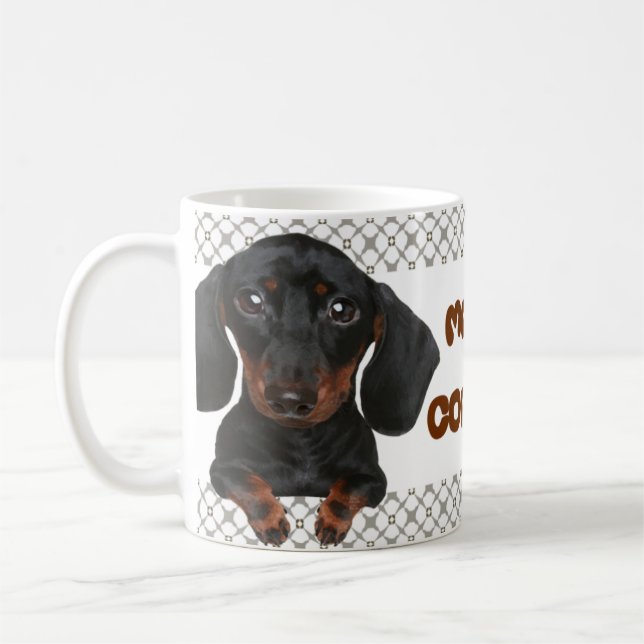 ¡Café Mmm de la taza el | del Dachshund…! (Izquierda)