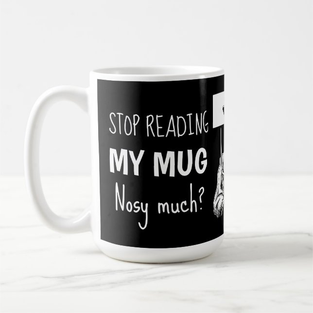Café Moda de Novedad de Navidad DEJA DE LEER MI TAZA (Izquierda)