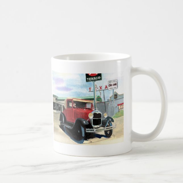 Café Modele la taza del coche antiguo de A (Derecha)