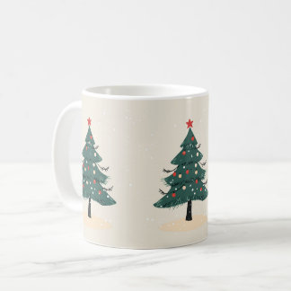 Café Moderno invierno Evergreen Navidad Árbol taza de c